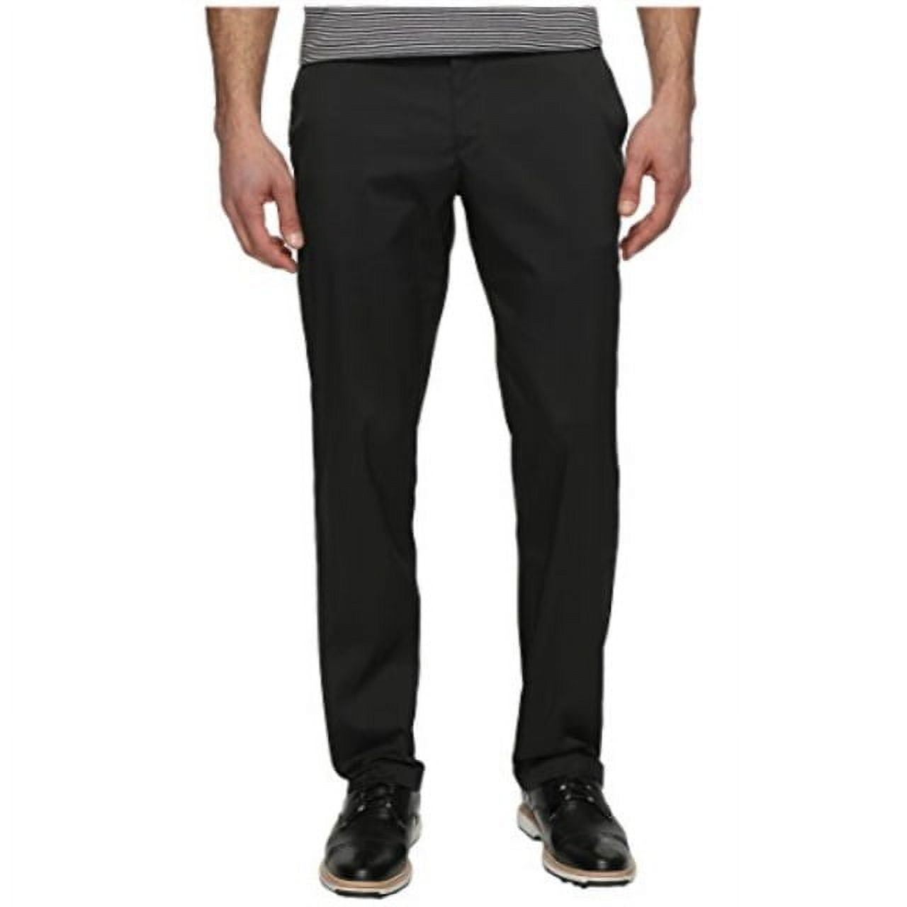 NIKE Men's Flat Front Golf Pants, Black/Black, Size 34/30