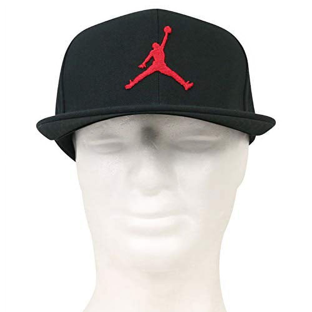 NIKE Men's Jordan PRO Jumpman Snapback Cap Hat Black/Red AR2118010