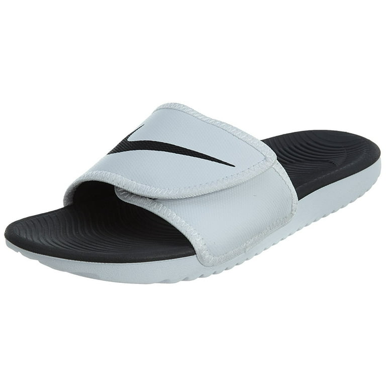 NIKE Men s Kawa Adjustable Slide Sandals White Black White 10