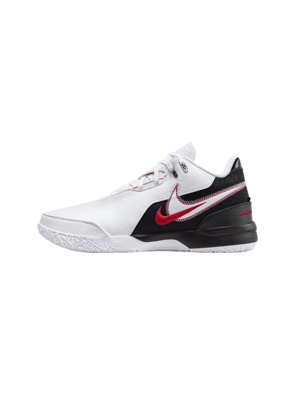 Men's Lebron NXXT Gen Ampd Basketball Shoes, White University Red Metallic Silver Black, 9.5