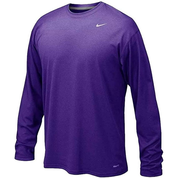 NIKE Men's Legend Long Sleeve Performance Shirt Purple, Medium