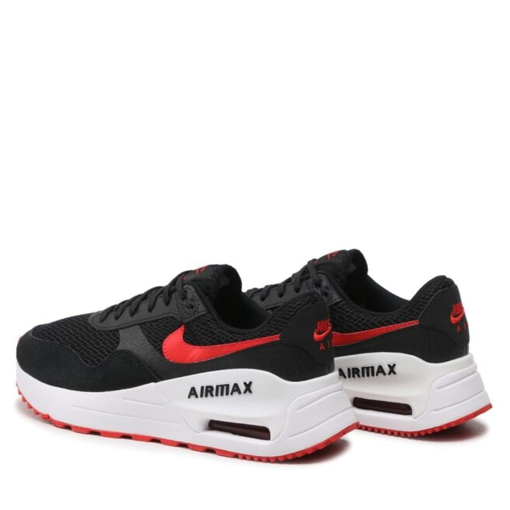 NIKE Men's Sneaker, Black University Red White, 10.5