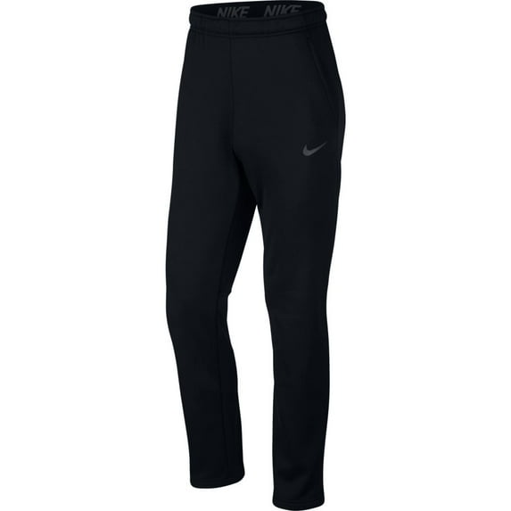 NIKE Men's Therma Training Pants (Small, BLACK/MTLC HEMATITE)