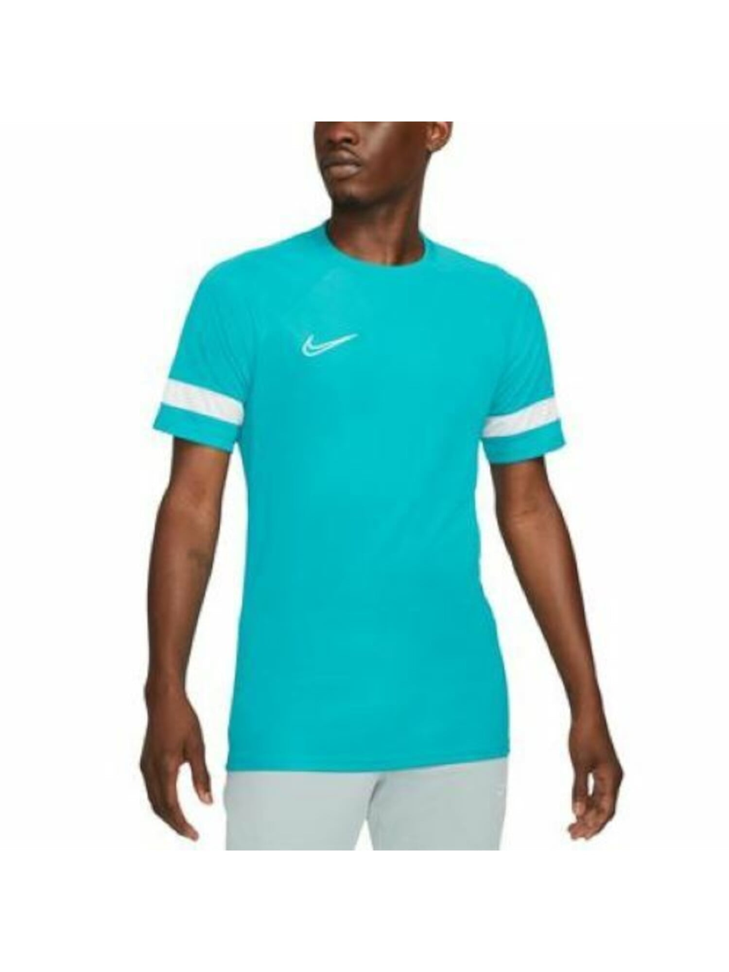 Mens Academy Soccer Turquoise Classic Fit Moisture Wicking T-Shirt XXL -