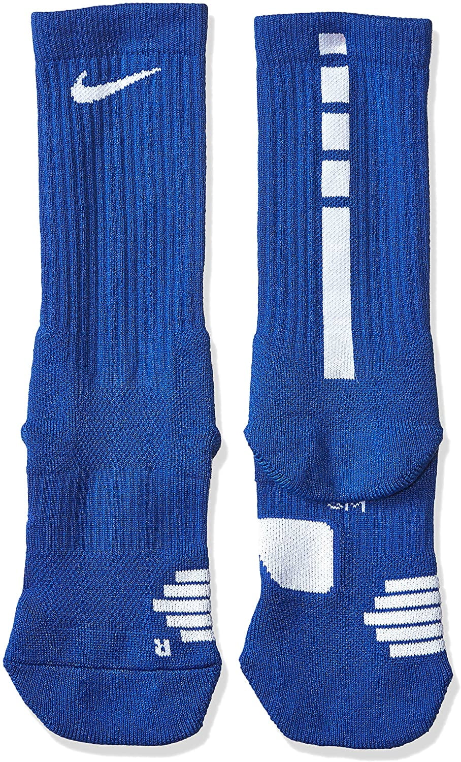 white and blue nike elite socks
