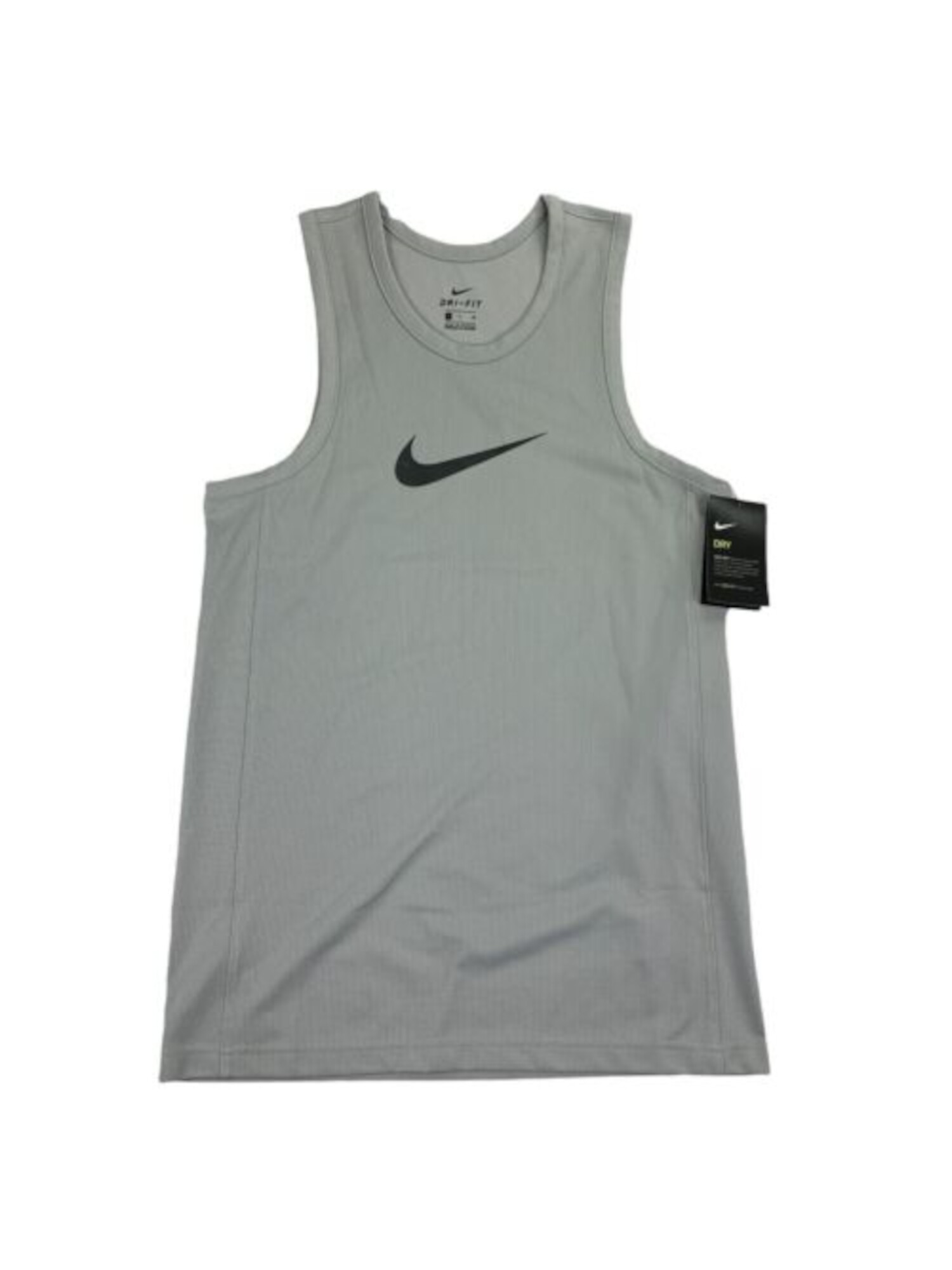 NIKE Mens Gray Logo Graphic Crew Neck Moisture Wicking Tank Top XXL