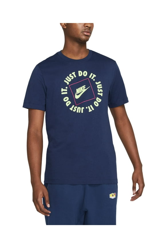 Mens Navy Lightweight, Logo Graphic Short Sleeve Classic Fit T-Shirt M