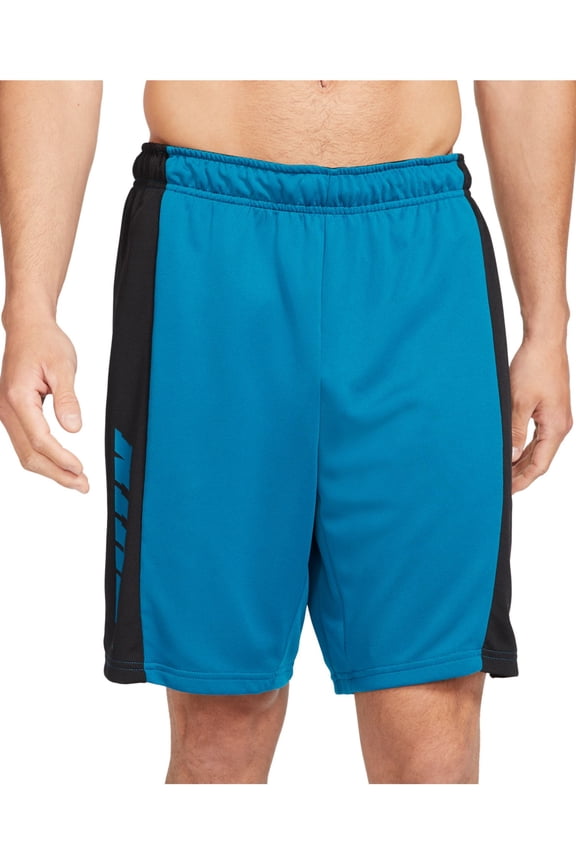 Mens Teal Drawstring, Classic Fit Moisture Wicking Swim Trunks L