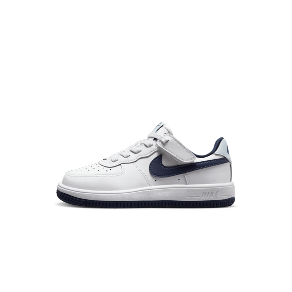 NIKE PRE SCHOOL Force 1 Low EasyOn PS "White Football Grey Midnight Navy" FN0237 104 FN0237 104 from Stadium Goods