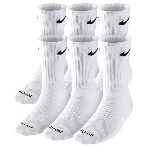 NIKE Plus Cushion Socks (6-Pair) (M (Men's 6-8 / Women's 6-10))