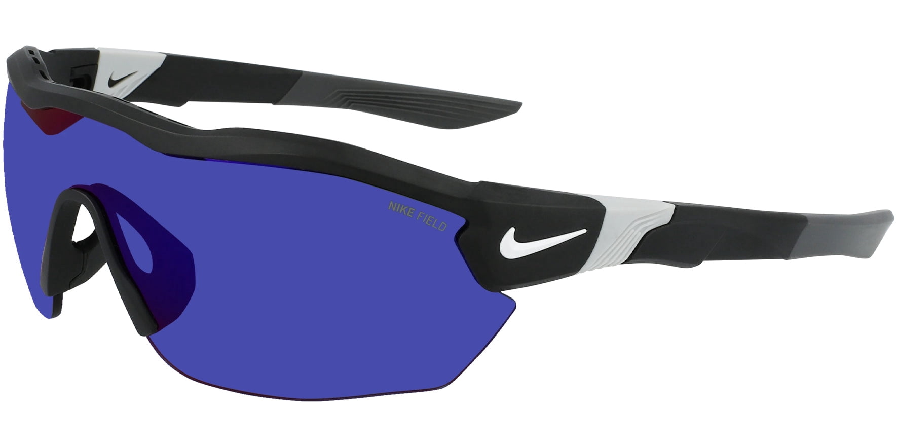 Nike Show X3 Elite E Matte Black-White/Field Tint Semi Rimless Wrap Men’s Sunglasses  DJ2024-014