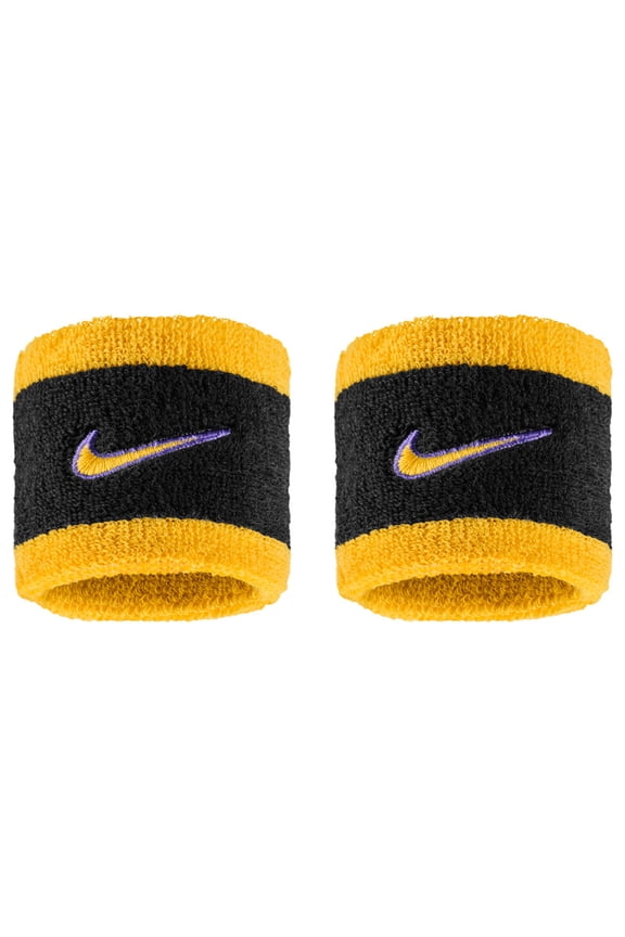 SWOOSH CLASSIC WRISTBANDS 2PK BLACK/PURPLE/GOLD