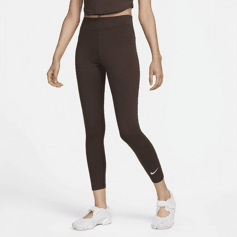 Nike Sportswear Classic Women s High Waisted 7 8 Leggings Color Baroque Brown Sail Size L 12 14 Walmart