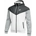 thumbnail image 1 of Nike Mens Windrunner Jacket Hooded Windbreaker (Black/White, XX-Large), 1 of 1