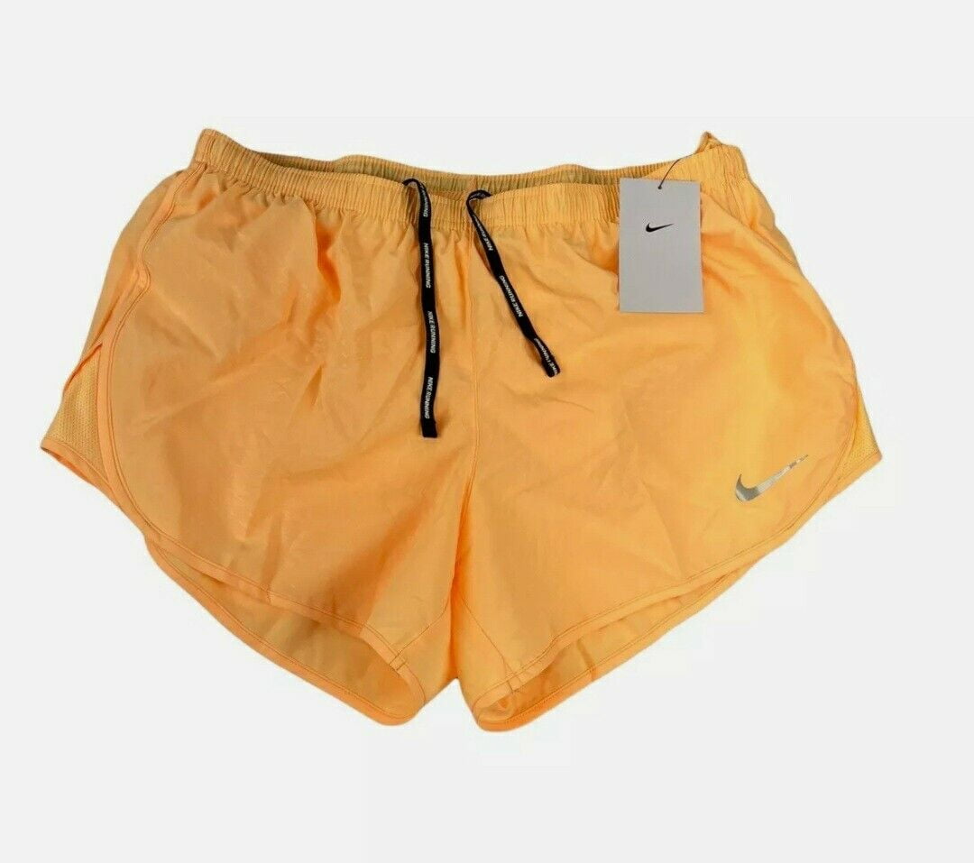 orange nike womens shorts