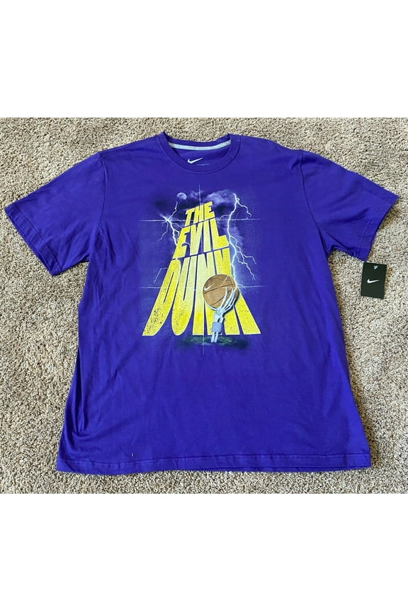 THE EVIL DUNK XXL REGULAR FIT PURPLE LAKERS COLORS KOBE 641610 566 NEW NWT