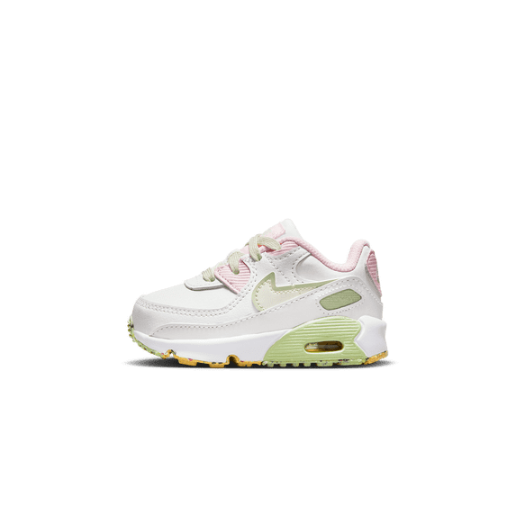 NIKE TODDLER AIR MAX 90 TD "WHITE PINK GREEN" DQ0278 100 from Stadium Goods