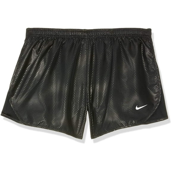 NIKE Tempo Older Kids Girls Running Shorts Black/White, XL
