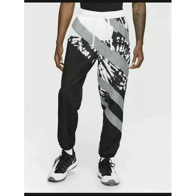 NIKE Throwback Woven Basketball Track Pants Mens Sz XL Black/Grey