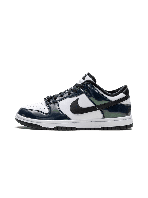 WOMENS Dunk Low SE Womens "Just Do It Iridescent" FQ8143 001 FQ8143 001 from Stadium Goods