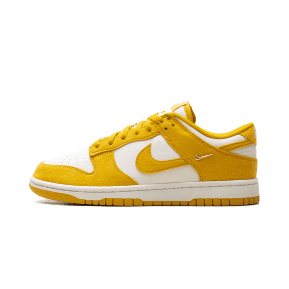 NIKE WOMENS Dunk Low Womens "Dark Sulfur Gold Mini Swoosh" IB4417 101 IB4417 101 from Stadium Goods