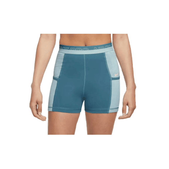 NIKE WOMENS PRO HIGH-WAISTED 3" TRAINING SHORTS WITH POCKETS Womens "Aqua/White" DX0059 440 DX0059 440 from Stadium Goods