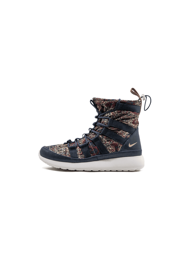 WOMENS Roshe Run Hi Sneakerboot QS Womens "Liberty of London Armory Navy" 633519 402 633519 402 from Stadium Goods