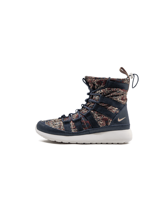 WOMENS Roshe Run Hi Sneakerboot QS Womens "Liberty of London Armory Navy" 633519 402 633519 402 from Stadium Goods