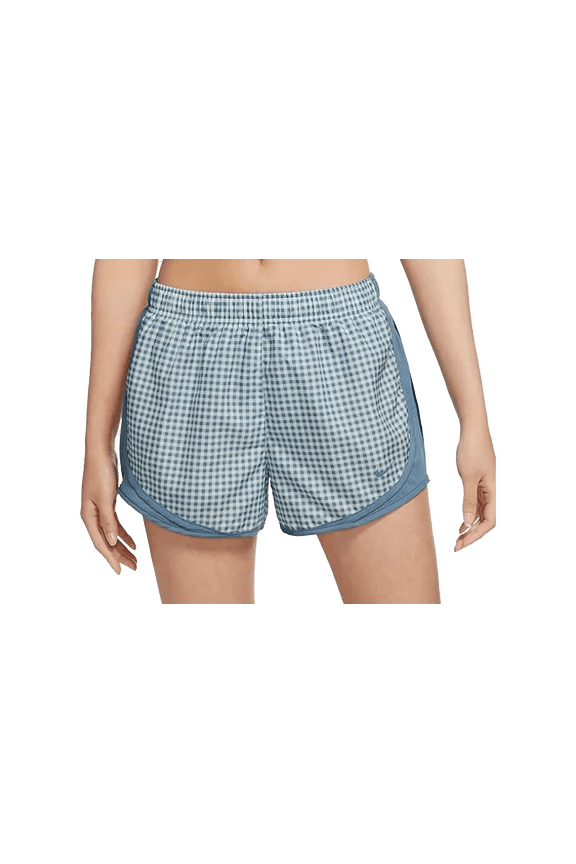 WOMENS TEMPO GINGHAM RUNNING SHORTS Womens "Blue" DH3067 424 DH3067 424 from Stadium Goods