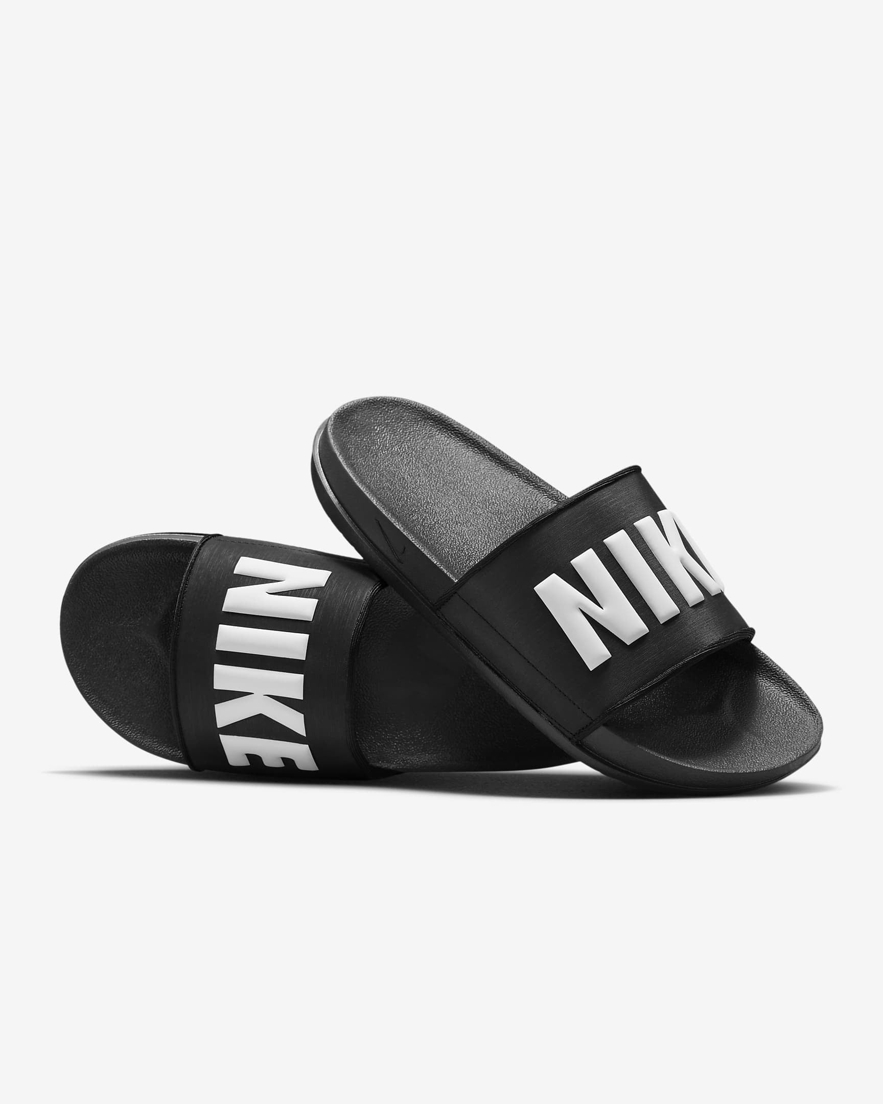 Women's OffCourt Comfort Slide Sandals, Black White, Size 11
