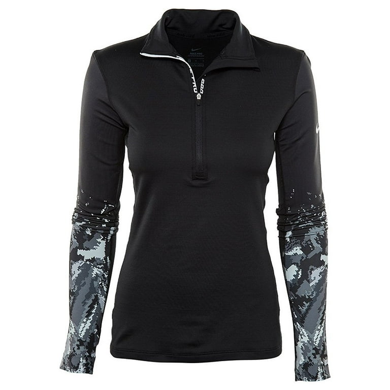 NIKE Women s Pro Hyperwarm Half Zip Long Sleeve Shirt Walmart