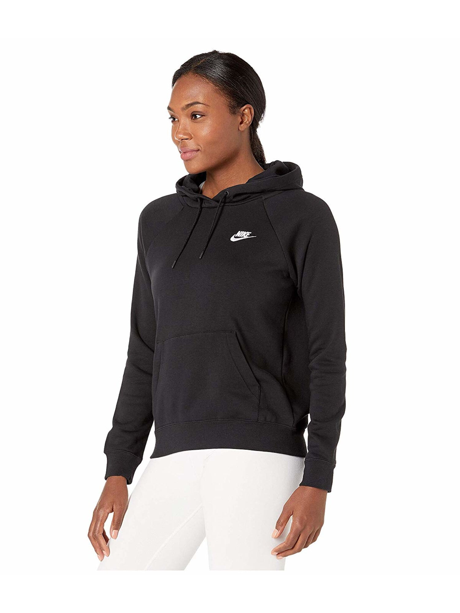 NIKE Womens Black Long Sleeve Hooded Sweater Size: L - Walmart.com