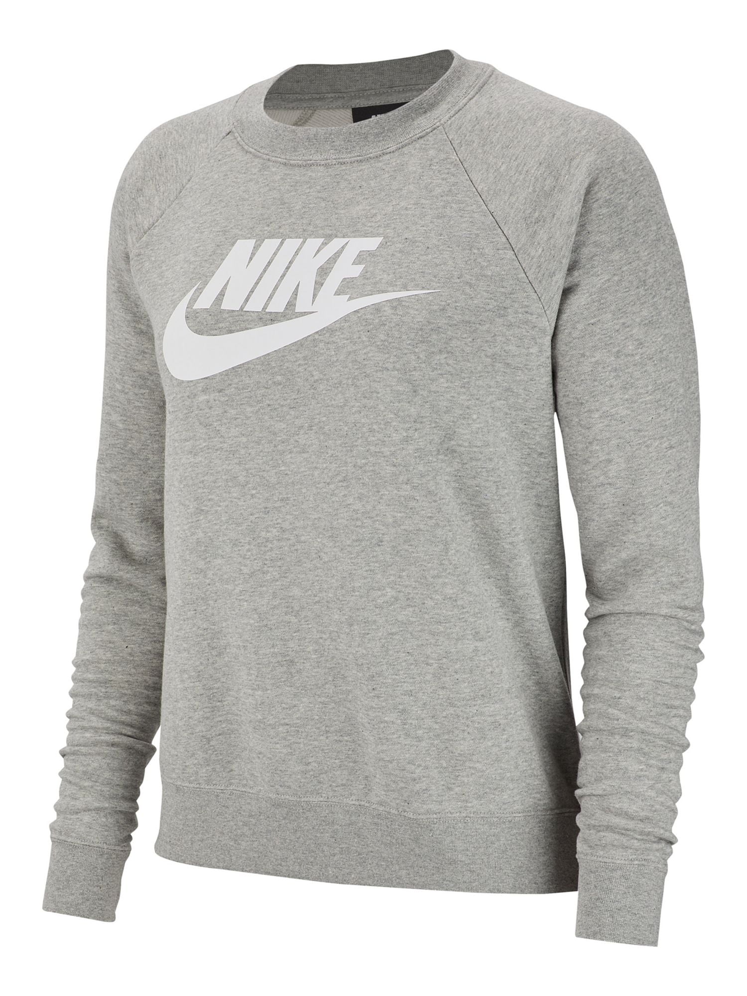 NIKE Womens Gray Fleece Logo Graphic Active Wear Sweatshirt Plus 1X ...