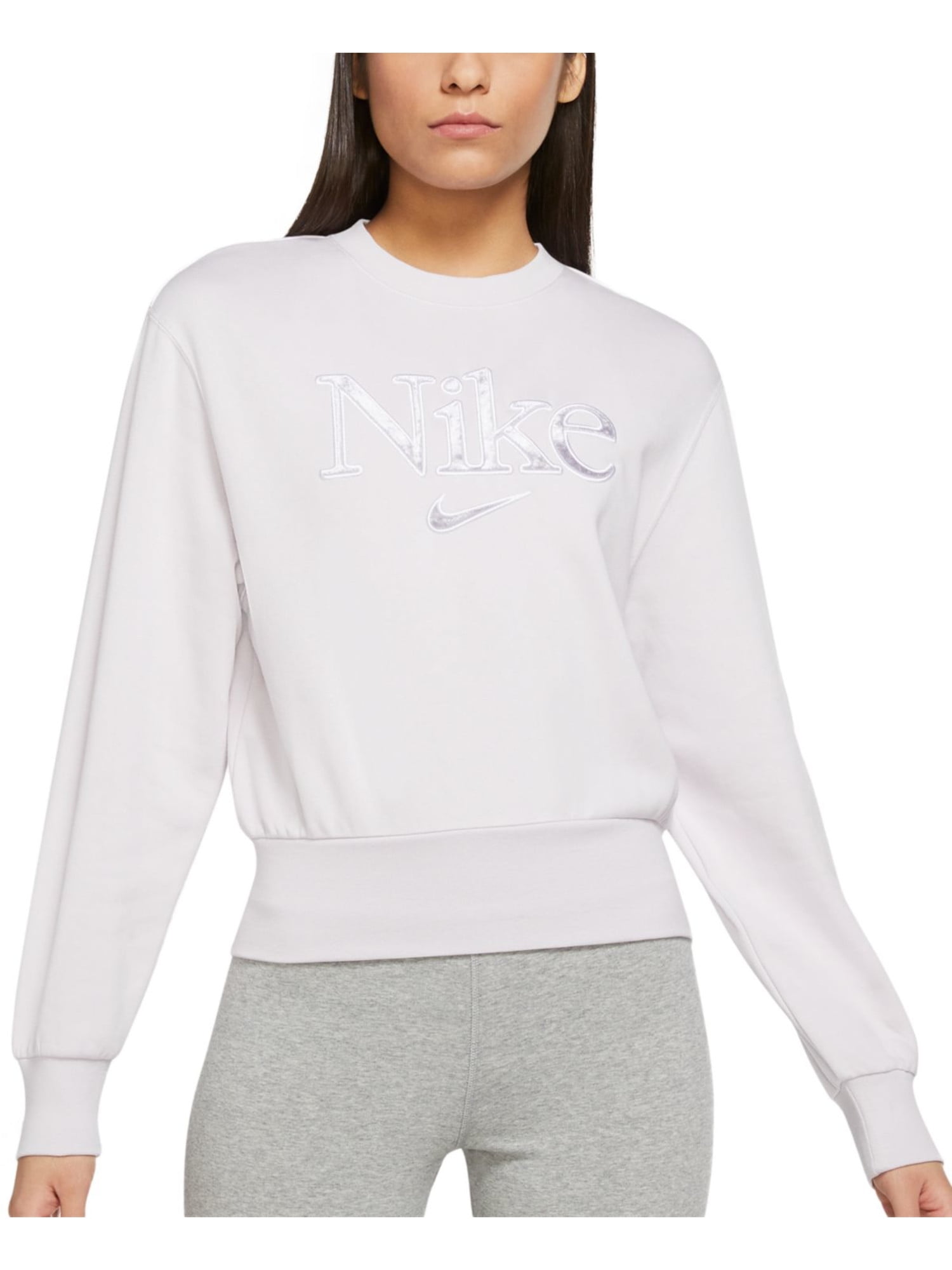 White nike crewneck sweatshirt womens clearance