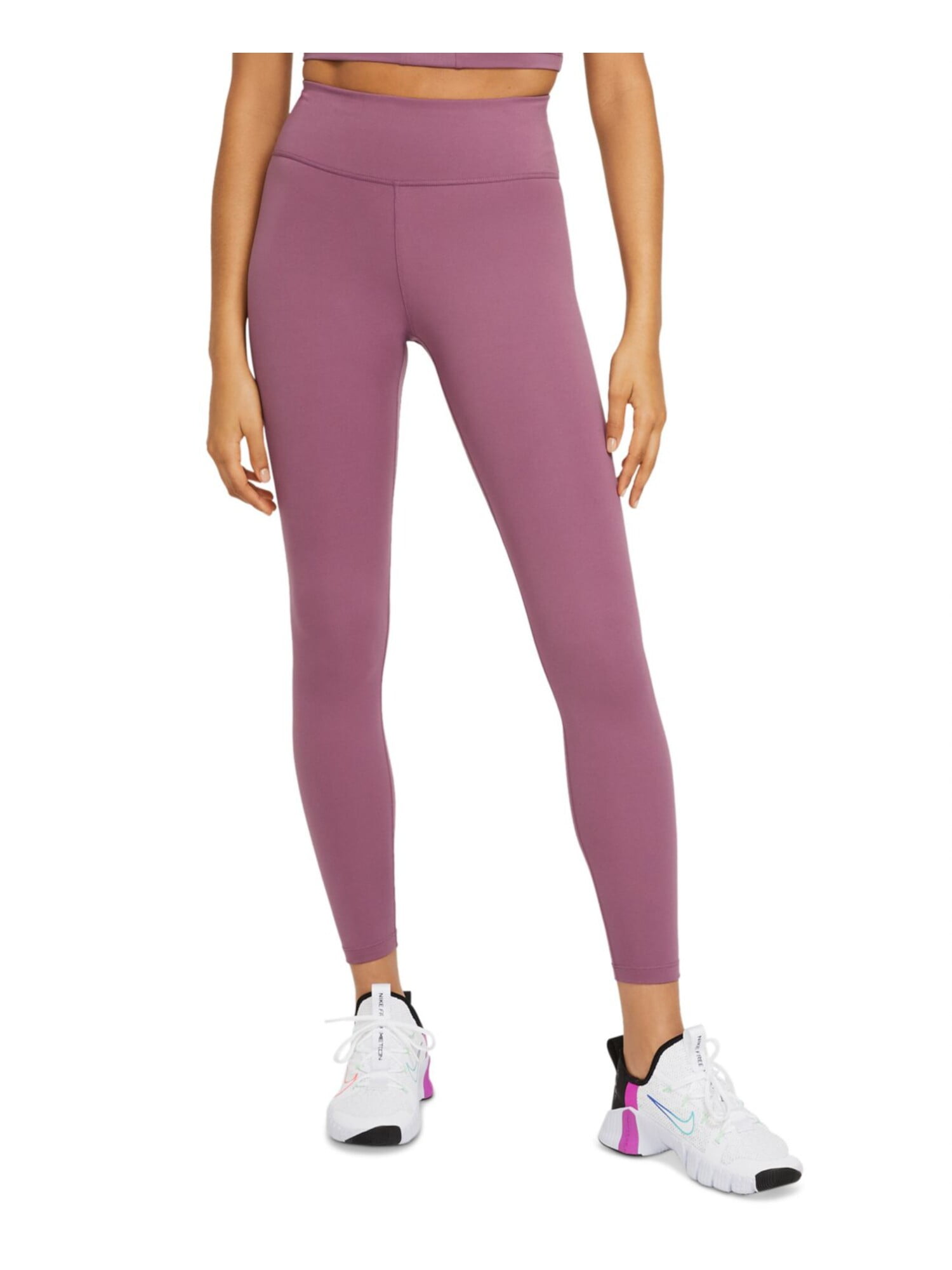 NIKE Womens Purple Stretch Pocketed Mid-rise Tight Fit Full Length Skinny  Leggings Plus 1X 