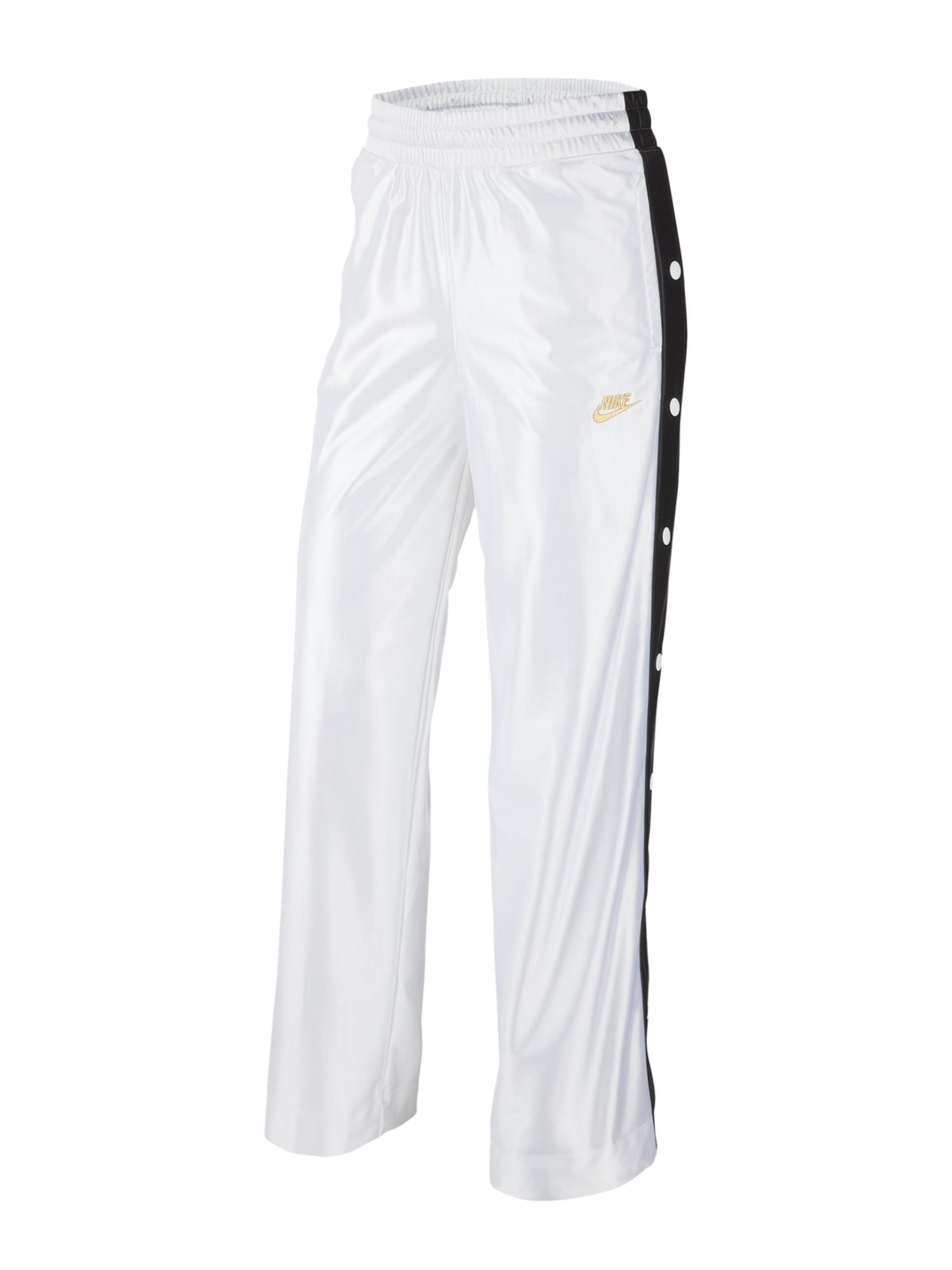NIKE Womens White Snapped Up Legs Color Block Active Wear Pants Size: XL 