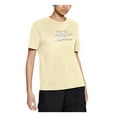 thumbnail image 1 of NIKE Womens Yellow Cotton Logo Graphic Short Sleeve Crew Neck T-Shirt M, 1 of 4