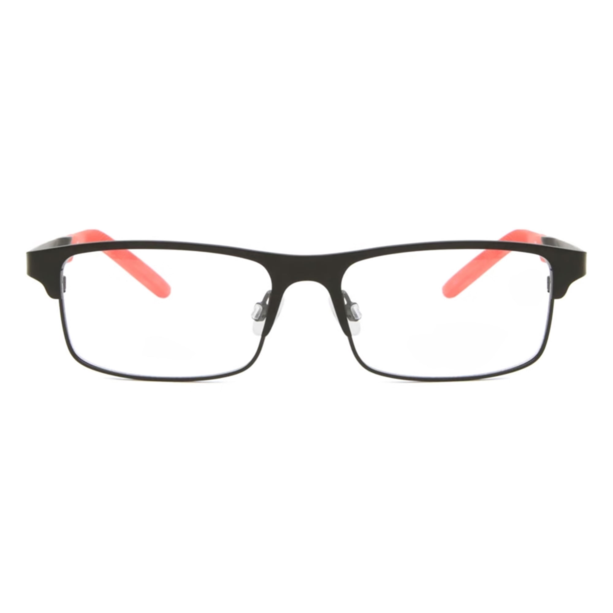 NIKE Youth NIKE 5592G Rx'ble Eyeglasses with Case, Satin Black/Ember Glow