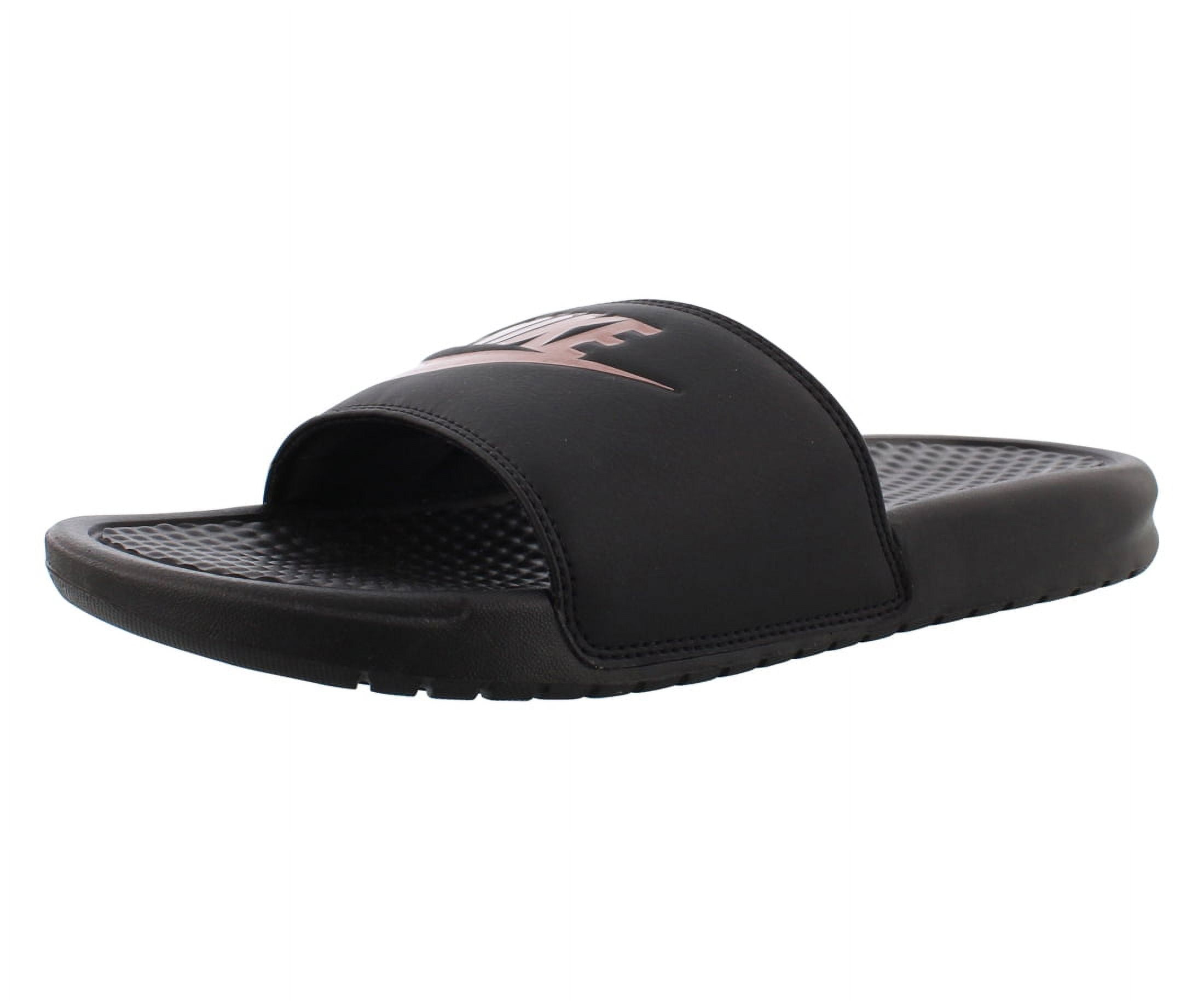 Nike Benassi JDI Slide Womens Shoes Size 9 Color Black Rose Gold Walmart