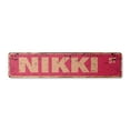 thumbnail image 1 of NIKKI Vintage Plastic Street Sign Childrens Name Room Sign | Indoor/Outdoor |  30" Wide, 1 of 4