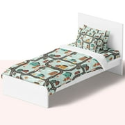 NIKKIPETER Kids 100% Cotton Sheets, 3 Piece Set, Twin - City