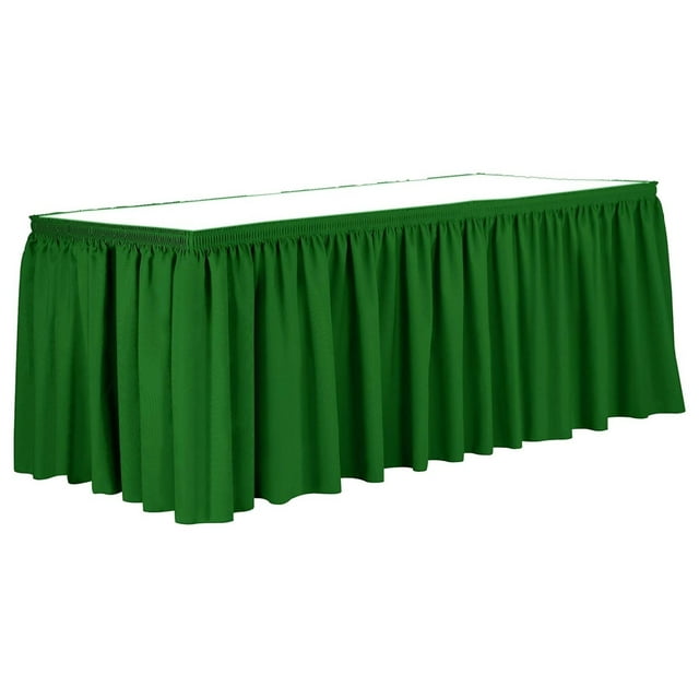 NIKOZQ 14 ft. Shirred Pleat Polyester Table Skirt - 36