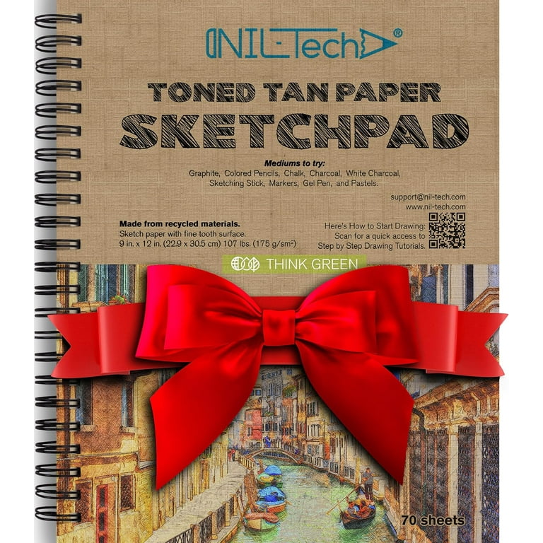 NIL - Tech70 Sheets Premium Toned Tan Sketchbook - 9x12 inches