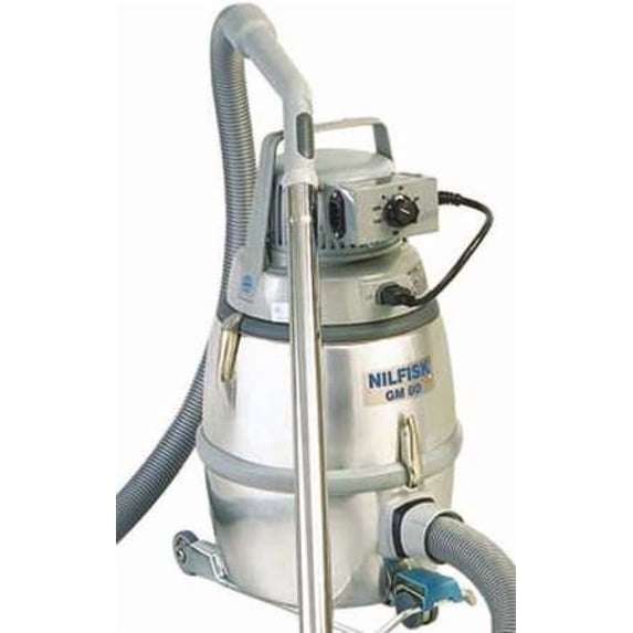 NILFISK 01790129 Industrial Shop Vacuum, 1-1/4" Hose Dia., HEPA 0 to 87 cfm