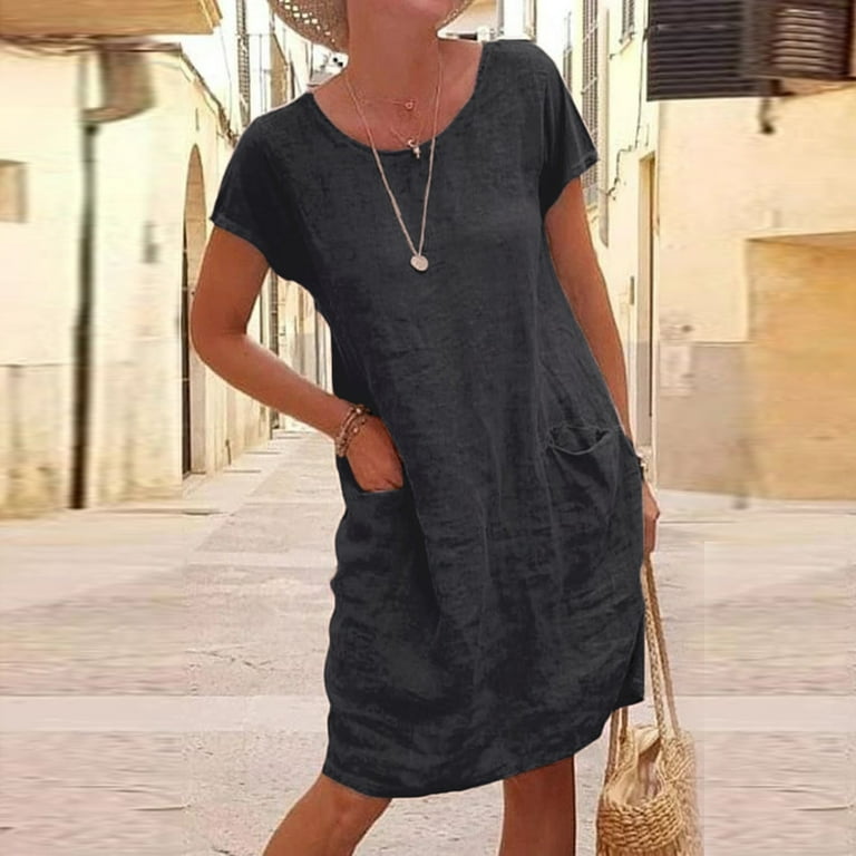 Walmart linen dress sales
