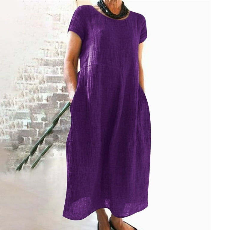 Fashion Solid O-Neck Stitching Asymmetrical Shift Dress Fashion Solid O-Neck Stitching Asymmetrical Shift Dress