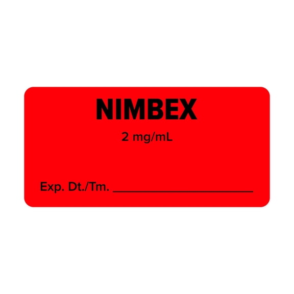 NIMBEX 2 mg/mL With Expiration Date 2"x1" Labels