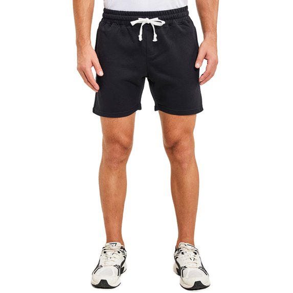 NIMENJOJA Mens 5.5 Inch Athletic Gym Shorts Cotton Workout lounge Sweat Shorts with Zipper Pockets