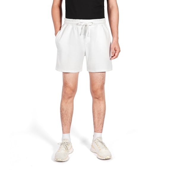 NIMENJOJA Mens 5.5 Inch Athletic Gym Shorts Cotton Workout lounge Sweat Shorts with Zipper Pockets