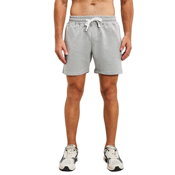NIMENJOJA Mens 5.5 Inch Athletic Gym Shorts Cotton Workout lounge Sweat Shorts with Zipper Pockets
